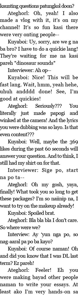 kaunting questions patungkol doon  Ateghorl: Oh, yeah  I also made a vlog with it, it s on my channel  It s so fun ka   